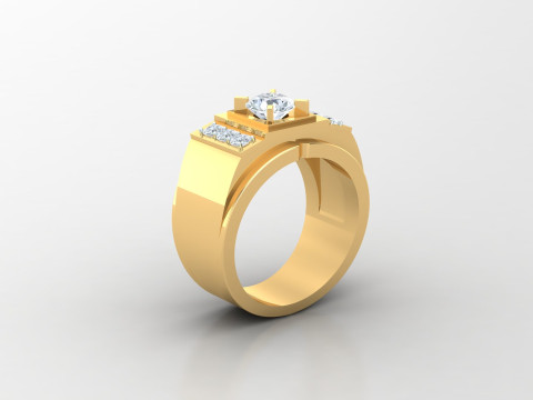 Man Ring Cad File Printing 3Dプリントモデル