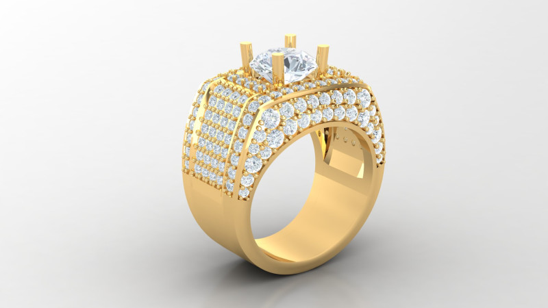 Man Ring Cad File Printing 3D Print Model .c4d .max .obj .3ds .fbx .stl .blend 
