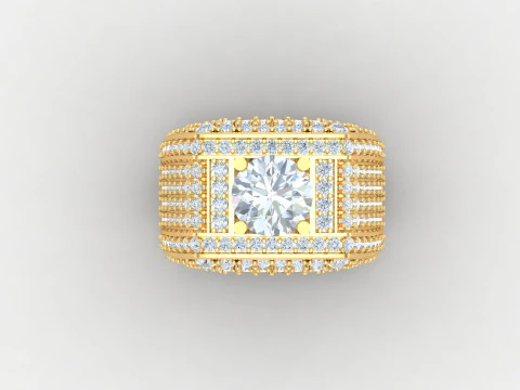 Man Ring Cad File Printing 3D Print Model