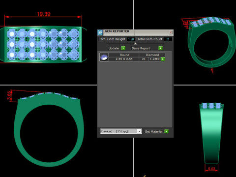 Man Ring Cad File Printing 3Dプリントモデル