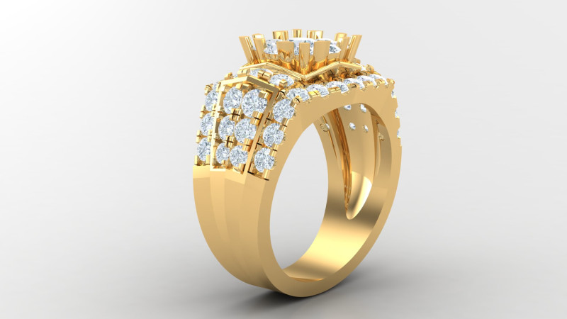 Man Ring Cad File Printing 3Dプリントモデル .c4d .max .obj .3ds .fbx .stl .blend 