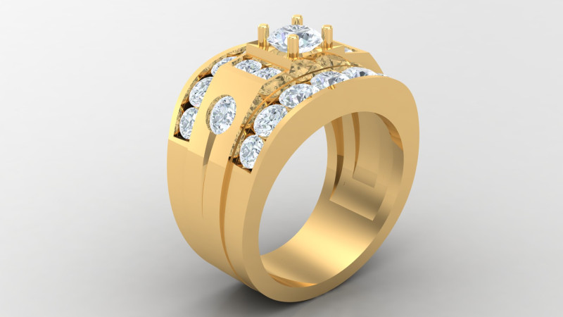 Man Ring Cad File Printing 3D-printmodel .c4d .max .obj .3ds .fbx .stl .blend 