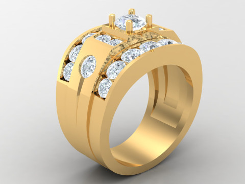 Man Ring Cad File Printing 3D Print Model