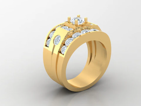 Man Ring Cad File Printing 3D Print Model