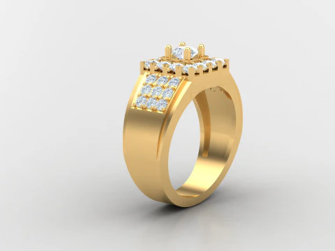 Man Ring Cad File Printing 3D Print Model