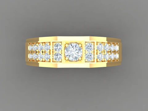 Man Ring Cad File Printing 3D Print Model