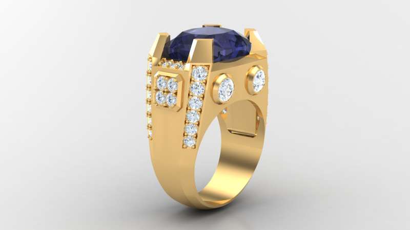 Man Ring Cad File Printing 3D Print Model .c4d .max .obj .3ds .fbx .stl .blend 