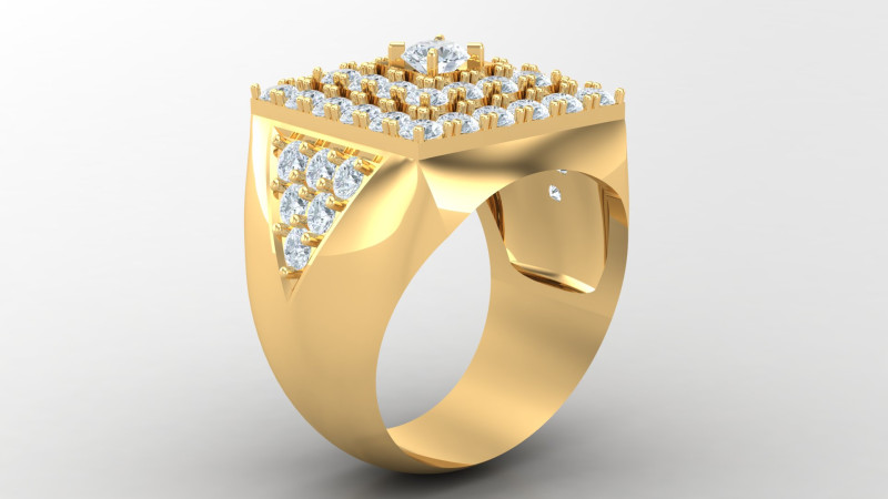 Man Ring Cad File Printing Modello di stampa 3D .c4d .max .obj .3ds .fbx .stl .blend 