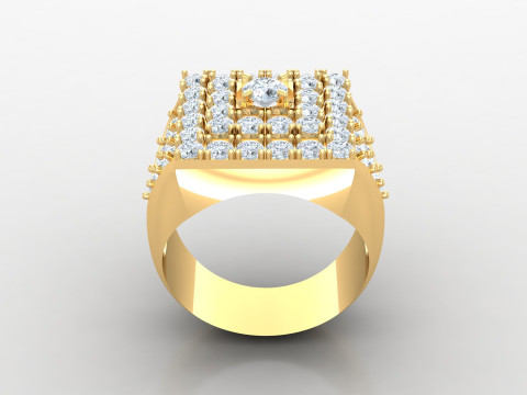 Man Ring Cad File Printing Modello di stampa 3D