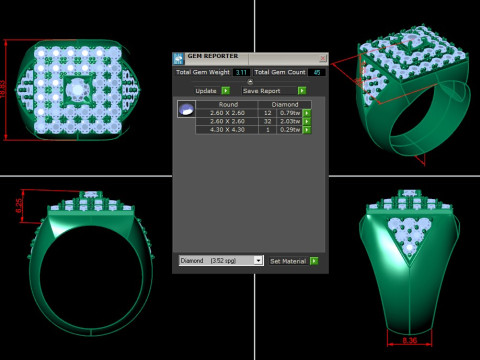 Man Ring Cad File Printing Modello di stampa 3D