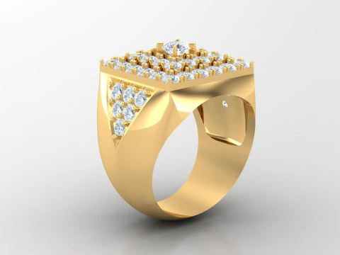 Man Ring Cad File Printing 3D Print Model