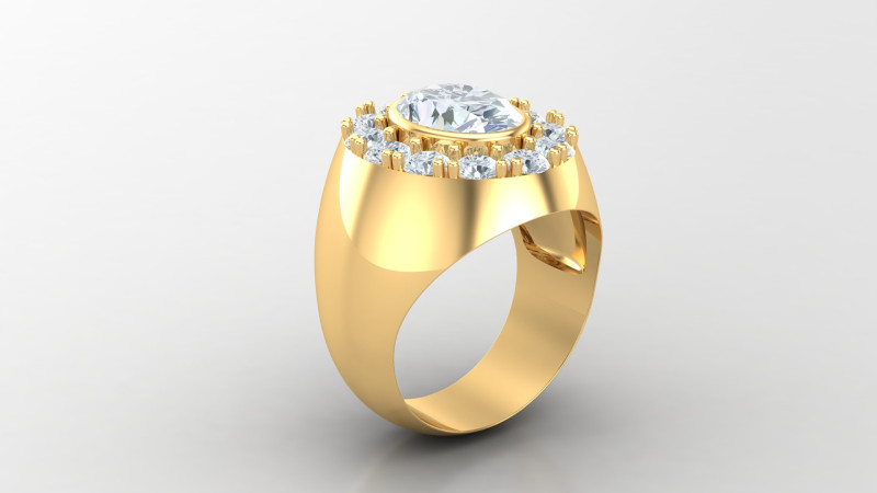 Man Ring Cad File Printing 3D-printmodel .c4d .max .obj .3ds .fbx .stl .blend 