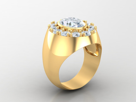 Man Ring Cad File Printing 3D Print Model