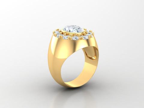 Man Ring Cad File Printing 3D-printmodel