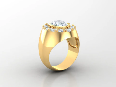 Man Ring Cad File Printing 3D Print Model