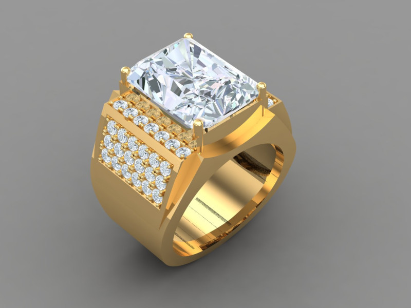 Man Ring Cad File Printing 3D Принт Модель .c4d .max .obj .3ds .fbx .stl .blend
