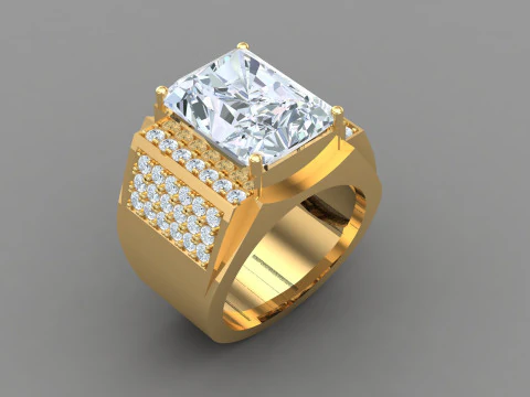 マンリングCADファイル印刷 3Dプリントモデル