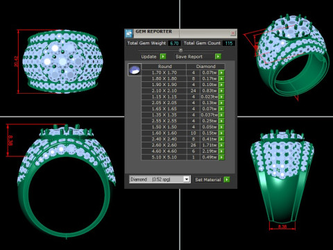 Man Ring Cad File Printing 3D 프린트 모델