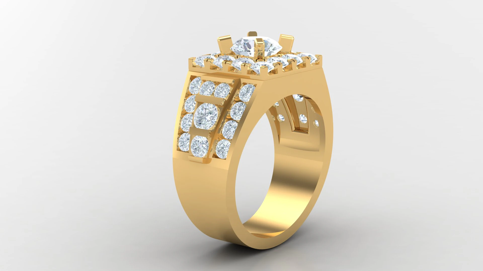 Man Ring Cad File Printing 3D Print Model .c4d .max .obj .3ds .fbx .stl .blend 