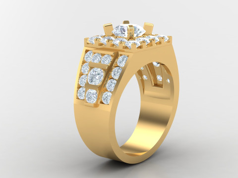 Man Ring Cad File Printing 3Dプリントモデル