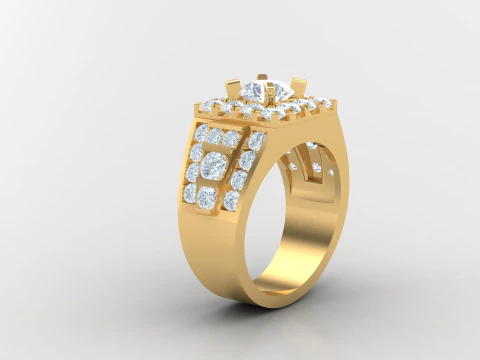 Man Ring Cad File Printing 3D Print Model