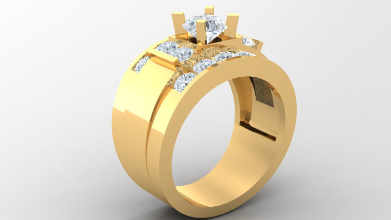 Man Ring Cad File Printing 3D Print Model .c4d .max .obj .3ds .fbx .stl .blend 