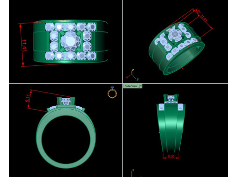 Man Ring Cad File Printing 3D Print Model