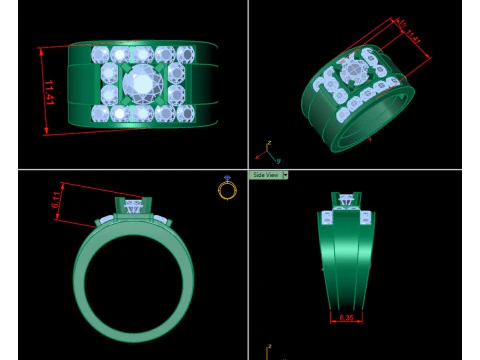 Man Ring Cad File Printing 3D Print Model