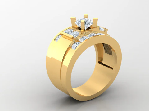Man Ring Cad File Printing 3D Print Model