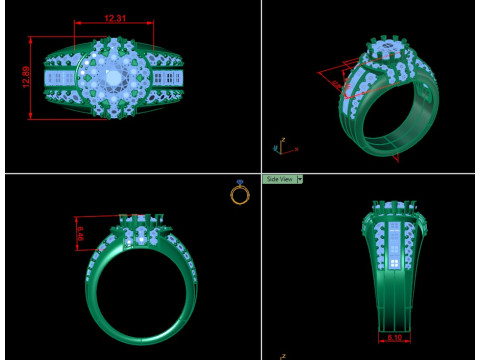 Man Ring Cad File Printing 3Dプリントモデル