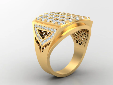 Stampa file Cad anello uomo Modello di stampa 3D