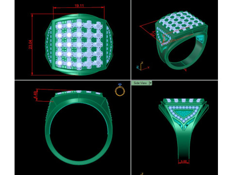 Man Ring Cad File Printing Modello di stampa 3D