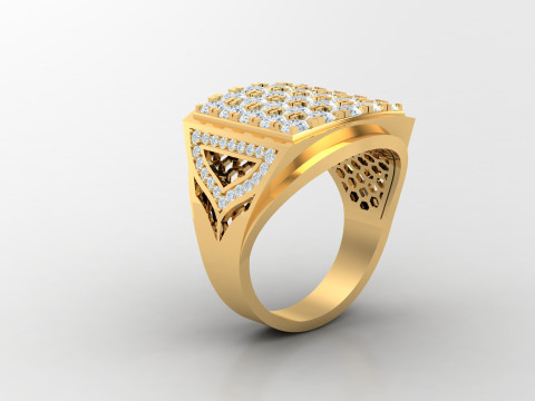 Man Ring Cad File Printing Modello di stampa 3D