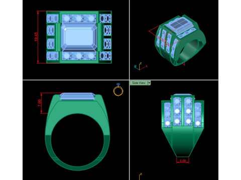 Man Ring Cad File Printing 3D 프린트 모델