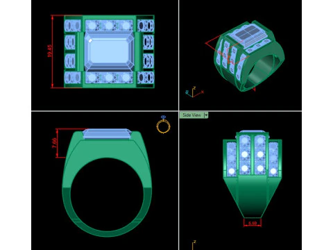 Man Ring Cad File Printing 3D Print Model