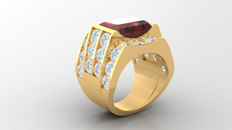Man Ring Cad File Printing 3D 프린트 모델 .c4d .max .obj .3ds .fbx .stl .blend 