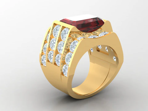Man Ring Cad File Printing 3D Print Model