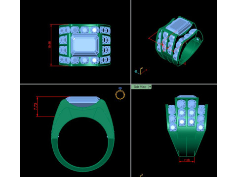 Man Ring Cad File Printing 3D 프린트 모델