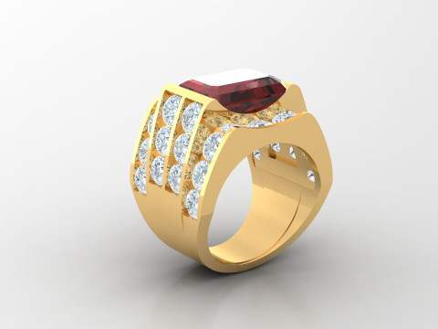 Man Ring Cad File Printing 3D 프린트 모델