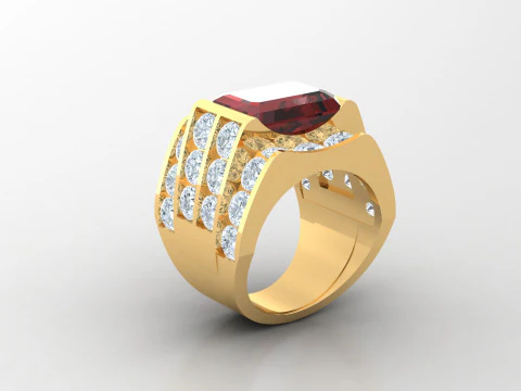 Man Ring Cad File Printing 3D Print Model