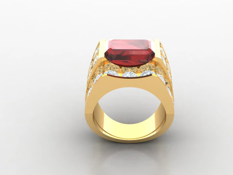 Man Ring Cad File Printing 3D Print Model