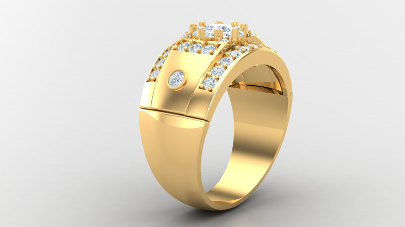 Man Ring Cad File Printing Modello di stampa 3D .c4d .max .obj .3ds .fbx .stl .blend 