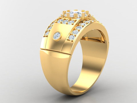 Man Ring Cad File Printing 3D Print Model