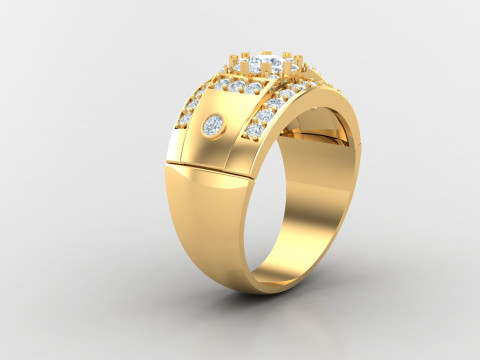 Man Ring Cad File Printing Modello di stampa 3D