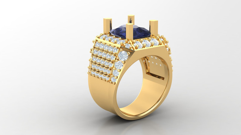 Man Ring Cad File Printing 3D Print Model .c4d .max .obj .3ds .fbx .stl .blend 