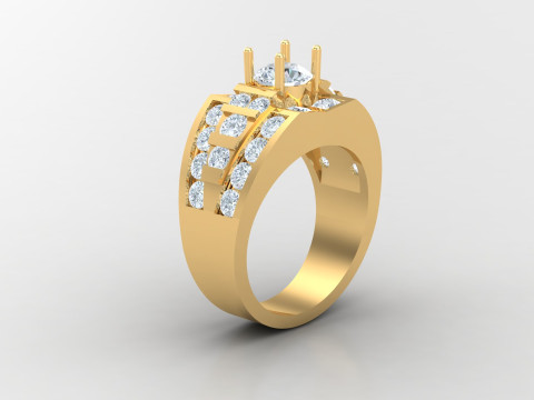 Man Ring Cad File Printing Modèles 3D en vedette
