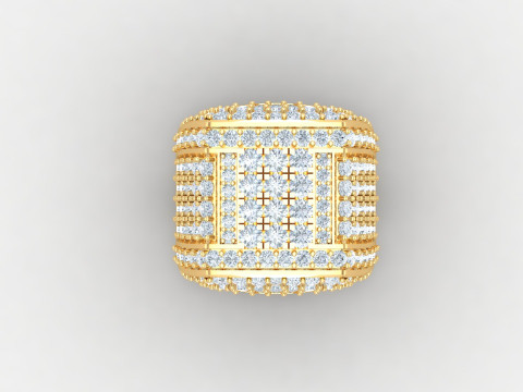 Man Ring Cad File Printing Modèles 3D en vedette