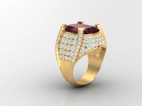 Man Ring Cad File Printing 3D Print Model