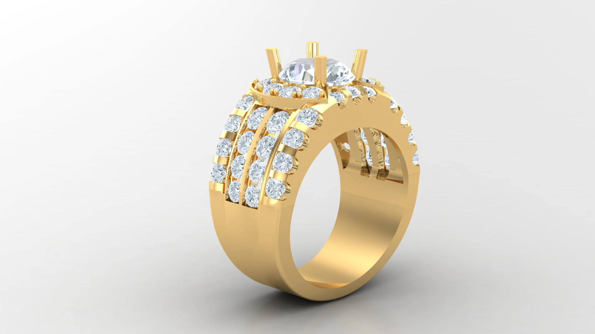 Man Ring Cad File Printing 3D Print Model .c4d .max .obj .3ds .fbx .stl .blend 