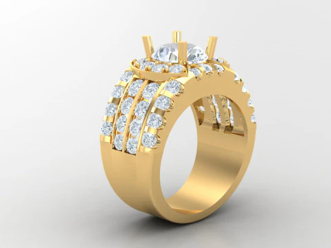 男士戒指CAD文件打印 3D 打印模型